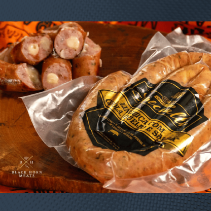 Linguiça Defumada c/ Cebola, Queijo e Salsa