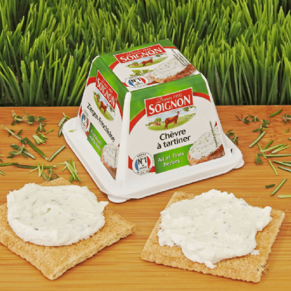 Queijo de Cabra Cremoso Aerado com Alho e Ervas Soignon